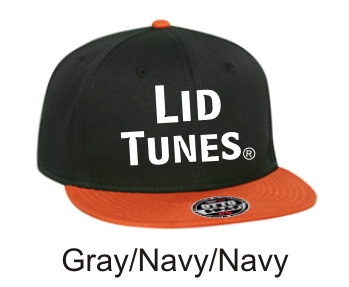 Lid Tunes Orange Black Black Cap